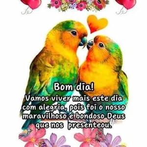 Bom dia! Vamos viver mais este dia com alegria, pois foi o nosso maravilhoso e bondoso Deus que nos presenteou. - getsticker.com