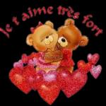 Bjr, je t'aime très fort