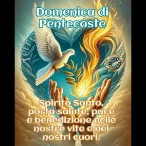 Domenica di Pentecoste Spirito Santo, porta salute, pace e benedizione nelle nostre vite e nei nostri cuori. - getsticker.com