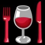 knife fork wine