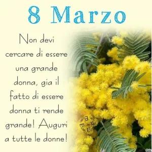 8 Marzo Non devi cercare di essere una grande donna, gia il fatto di essere donna ti rende grande! Auguri a tutte le donne! - getsticker.com