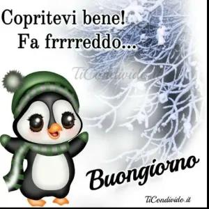 Copritevi bene! Fa frrrreddo... TiCondivide Buongiorno TiCondivido.it - getsticker.com