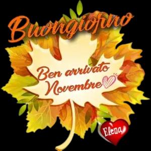 Buongiorno Ben arrivato Novembre Elena - getsticker.com