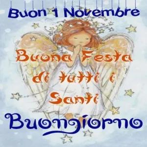Buon 1 Novembre Buona Festa de Fac Santi Buongiorno - getsticker.com