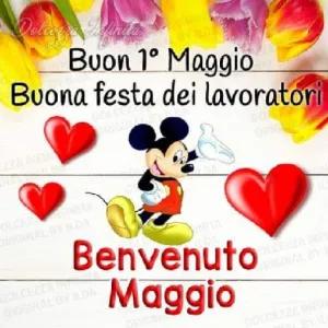 Buon 1° Maggio Buona festa dei lavoratori Benvenuto Maggio - getsticker.com