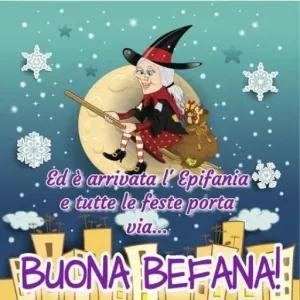 Ed è arrivata l'Epifania e tutte le feste porta via... BUONA BEFANA! - getsticker.com