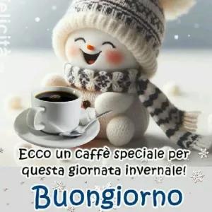 Ecco un caffè speciale per questa giornata invernale! Buongiorno - getsticker.com