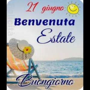 21 giugno Benvenuta Estate Buongiorno - getsticker.com
