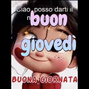 Ciao, posso darti il buon giovedi BUONA GIORNATA - getsticker.com
