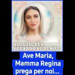 VOLGI IL TUOSGUARDO SU DI NOI!Ave Maria,Mamma Reginaprega per noi...