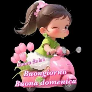 Cuore dolce Buongiorno Buona domenica - getsticker.com