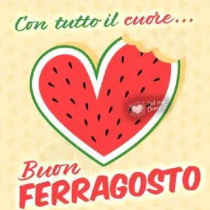 Con tutto il cuore...  Buon FERRAGOSTO - getsticker.com