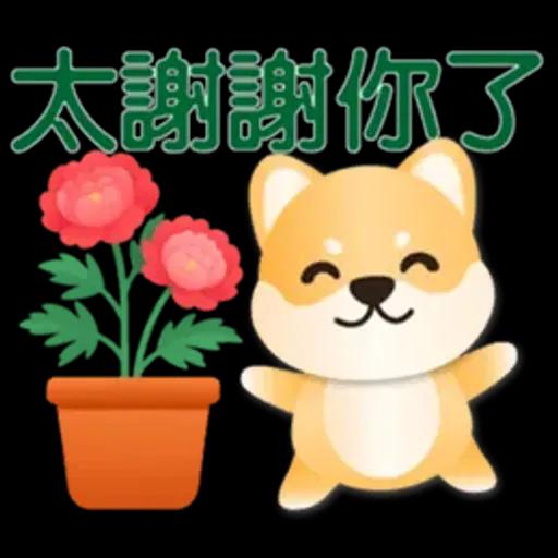 可愛柴犬*實用問候語貼圖