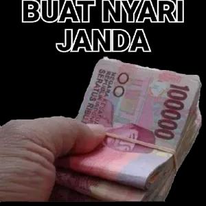 JANDA BUAT NYARI 100000 OO IND KESATUA RIK INDONE SERATUS RIBU - getsticker.com