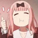 gadis berambut merah muda