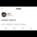 bima
@nrtma
Tweet
pengen ngamuk
00.10 05/03/22 Twitter for iPhone
27