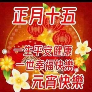 正月十五 一生平安健康 一生幸福快樂 元宵快樂 - getsticker.com