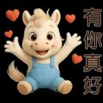 可愛白馬-日常實用貼