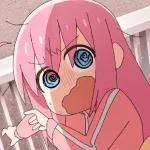 gadis berambut merah muda