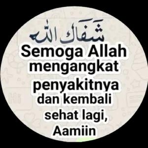 Semoga Allah mengangkat penyakitnya dan kembali sehat lagi, Aamiin - getsticker.com