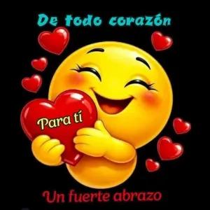 De todo corazón Para ti Un fuerte abrazo - getsticker.com