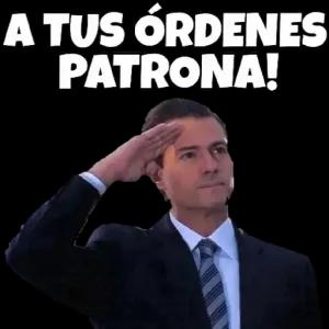 A TUS ÓRDENES PATRONA! - getsticker.com