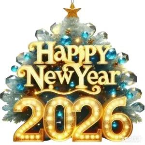 Happy New Year 2026 - getsticker.com