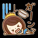 カラフルでか文字♡ふきだし女の子