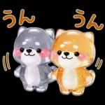 ぷくつやシール春❤️いやしばいぬ❤️犬敬語