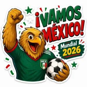 ¡VAMOS MÉXICO! Mundial 2026 - getsticker.com