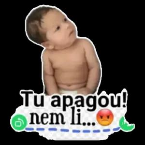 Tu apagou! nem li... - getsticker.com