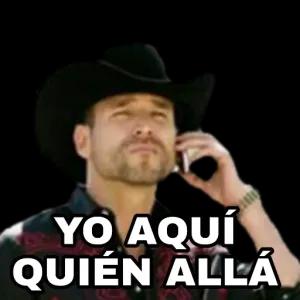YO AQUÍ QUIÉN ALLÁ - getsticker.com