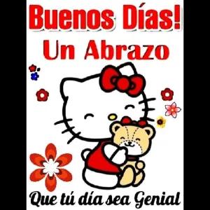 Buenos Días! Un Abrazo. Que tú día sea Genial - getsticker.com