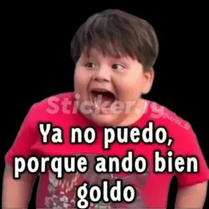 Ya no puedo, porque ando bien gordo - getsticker.com