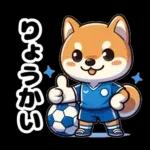 サッカー大好きな柴犬