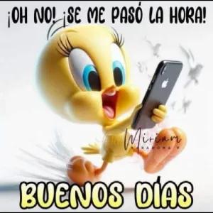 ¡OH NO! ¡SE ME PASÓ LA HORA! Miriam ARAHONA V BUENOS DIAS - getsticker.com