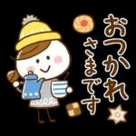 大人かわいい♪おだんご女子(冬スタンプ)