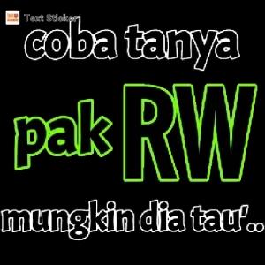 coba tanya pak RW mungkin dia tau.. - getsticker.com