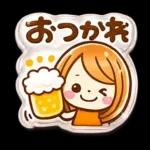 ぷっくりシール風♡女の子