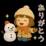 かわいい女の子❤️冬のスタンプ