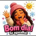 Adesivos de Menina de Inverno