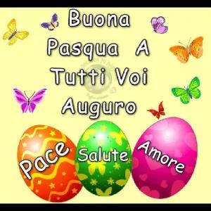 Buona Pasqua A Tutti Voi Auguro Pace Salute Amore - getsticker.com