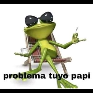 problema tuyo papi - getsticker.com