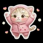 ぷっくりにゃん♡大人かわいいシール風