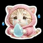 ぷっくりにゃん♡大人かわいいシール風