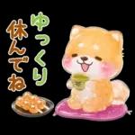 ぷくつやシール❤️いやしばいぬ❤️柴犬敬語