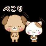 子犬と子猫の春スタンプ