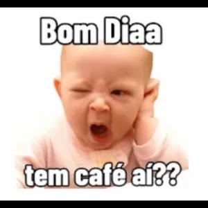Bom Diaa tem café aí?? - getsticker.com
