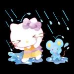 ハローキティ　水彩画タッチ（初夏）