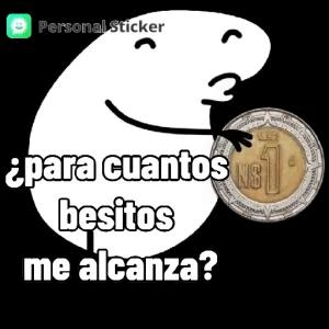 ¿para cuantos besitos me alcanza? - getsticker.com